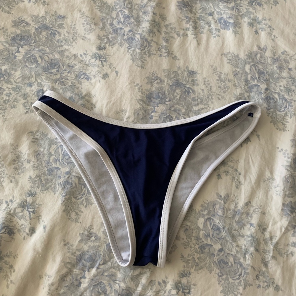 navy blue cheeky bikini bottoms
